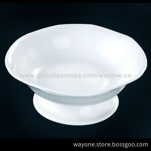 White Fruit Bowl, Made of New Bone China, Measures 8 and 10 Inches, Hotel Ware, Food Safe, Lead-free